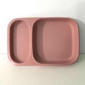 Tupperware Meal Mate Pink Mauve Divided Tray Plate Vintage Children Kids Camping